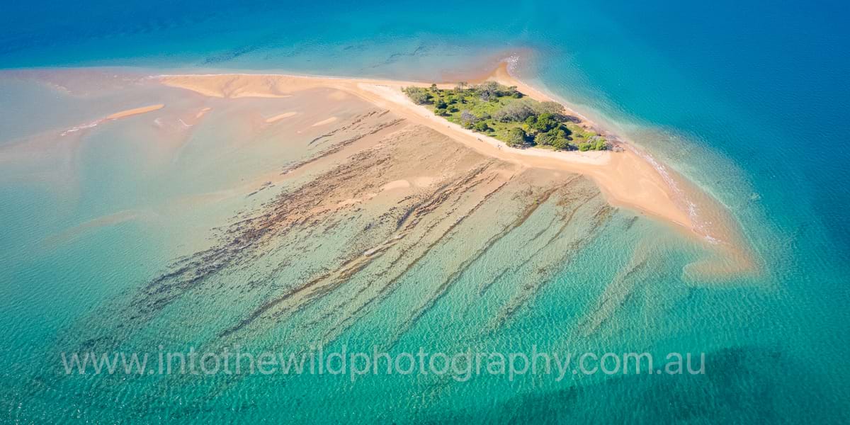 Aerial photography, Round Island, Hervey Bay