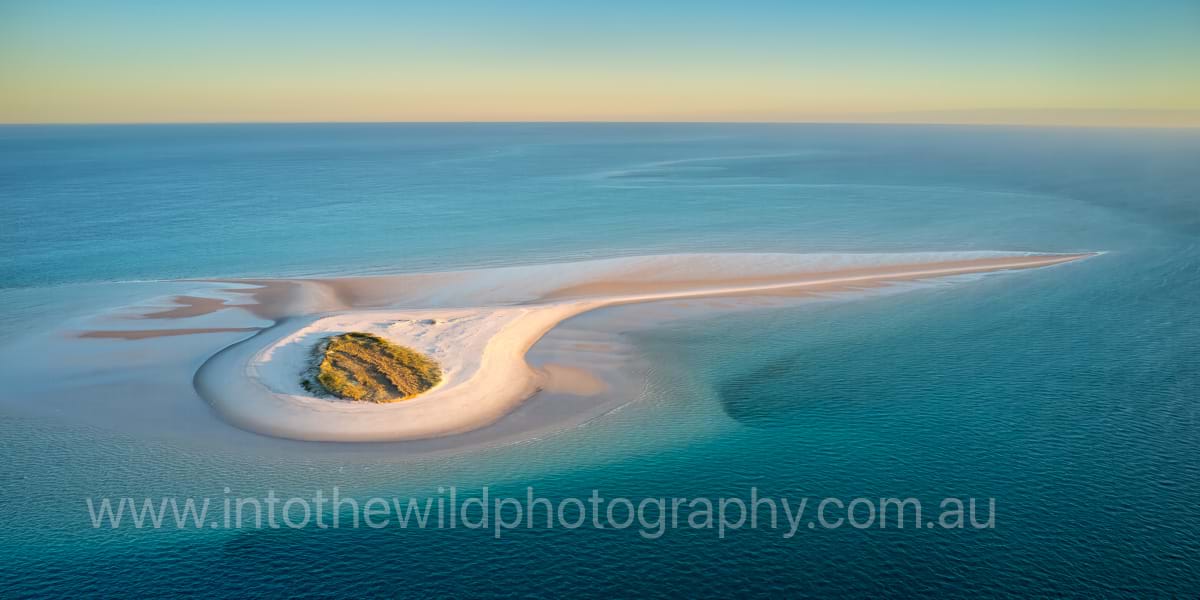 aerial photography, pelican banks, hervey bay